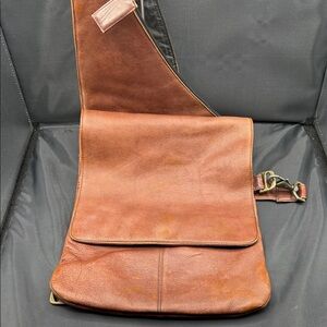 Vintage polo crossbody Brown Leather Men's Bag